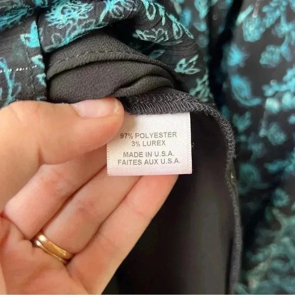 Misa Los Angeles Rashida Maxi Dress - Green Floral on Black- Size S - Picture 12 of 16